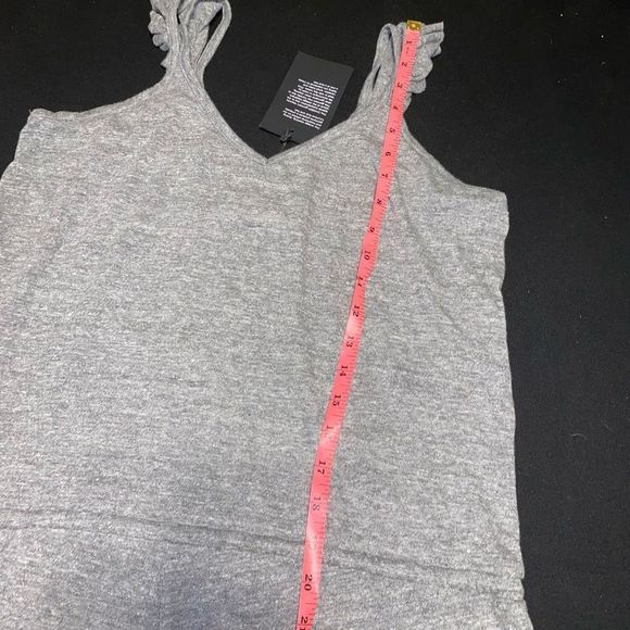 Chaser NWT Fluttery Strap Romper in Streaky Grey Size Medium, MSRP $98 - Picture 13 of 14